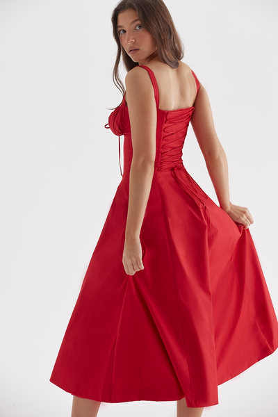 Vivienne™ | Romantic Corset Midi Dress